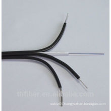 low price FTTH outdoor fiber optic cable with two FRP and steel wire strength member